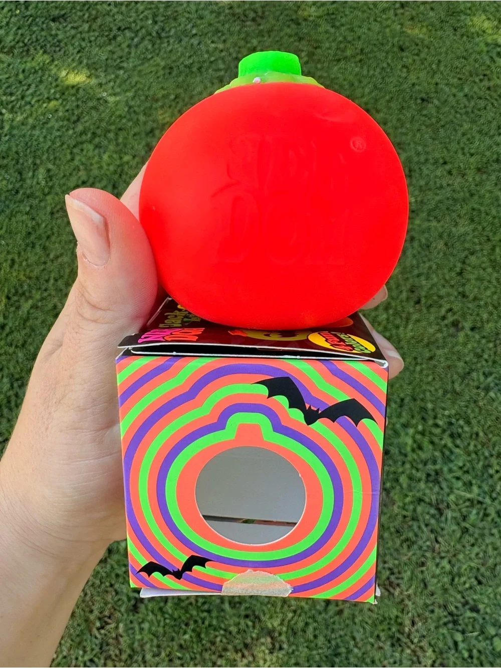 Needoh Jack-Glow Pumpkin Stress Ball - Orange